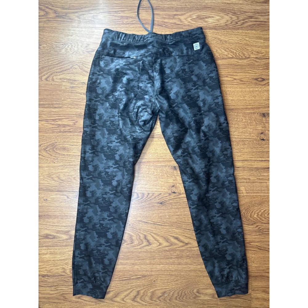 Peter Millar Mens Crown Sport Camo Joggers Black Charcoal Athletic Pants Small